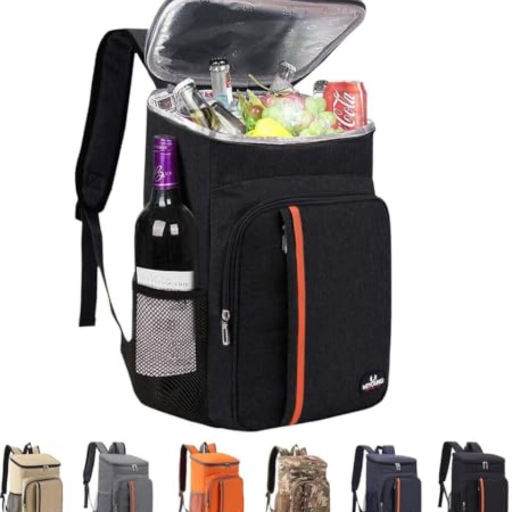 Camping Cooler Backpack 25 Cans, Leak Proof Insulated Thermal Bag, Beach Travel‎